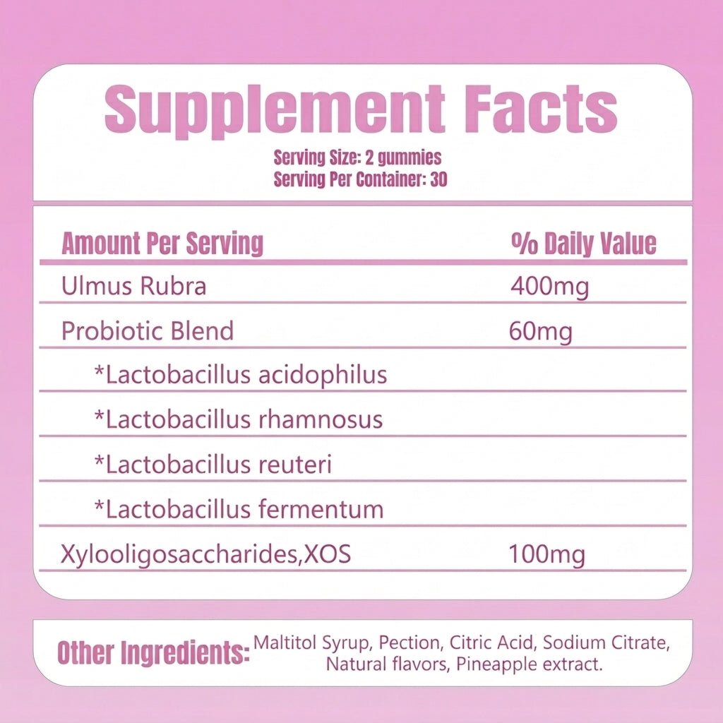 Newplum Bloom ⎹ Women's Probiotic + Slippery Elm Gummies - Newplum