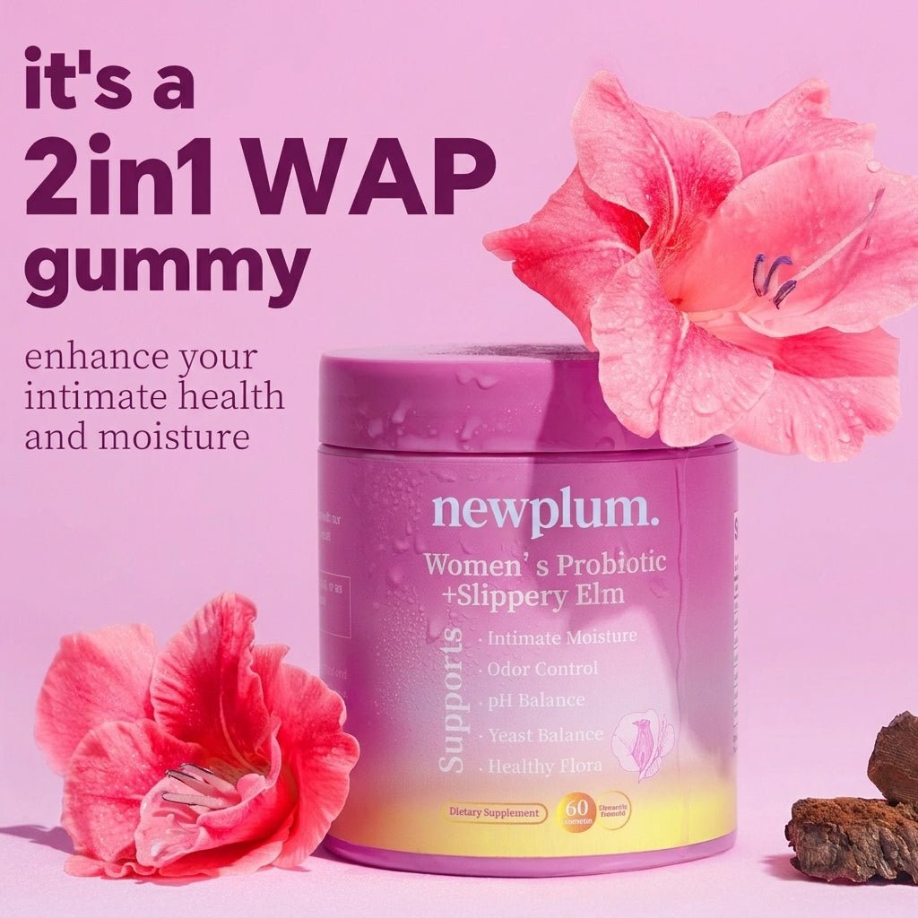 Newplum Bloom ⎹ Women's Probiotic + Slippery Elm Gummies - Newplum